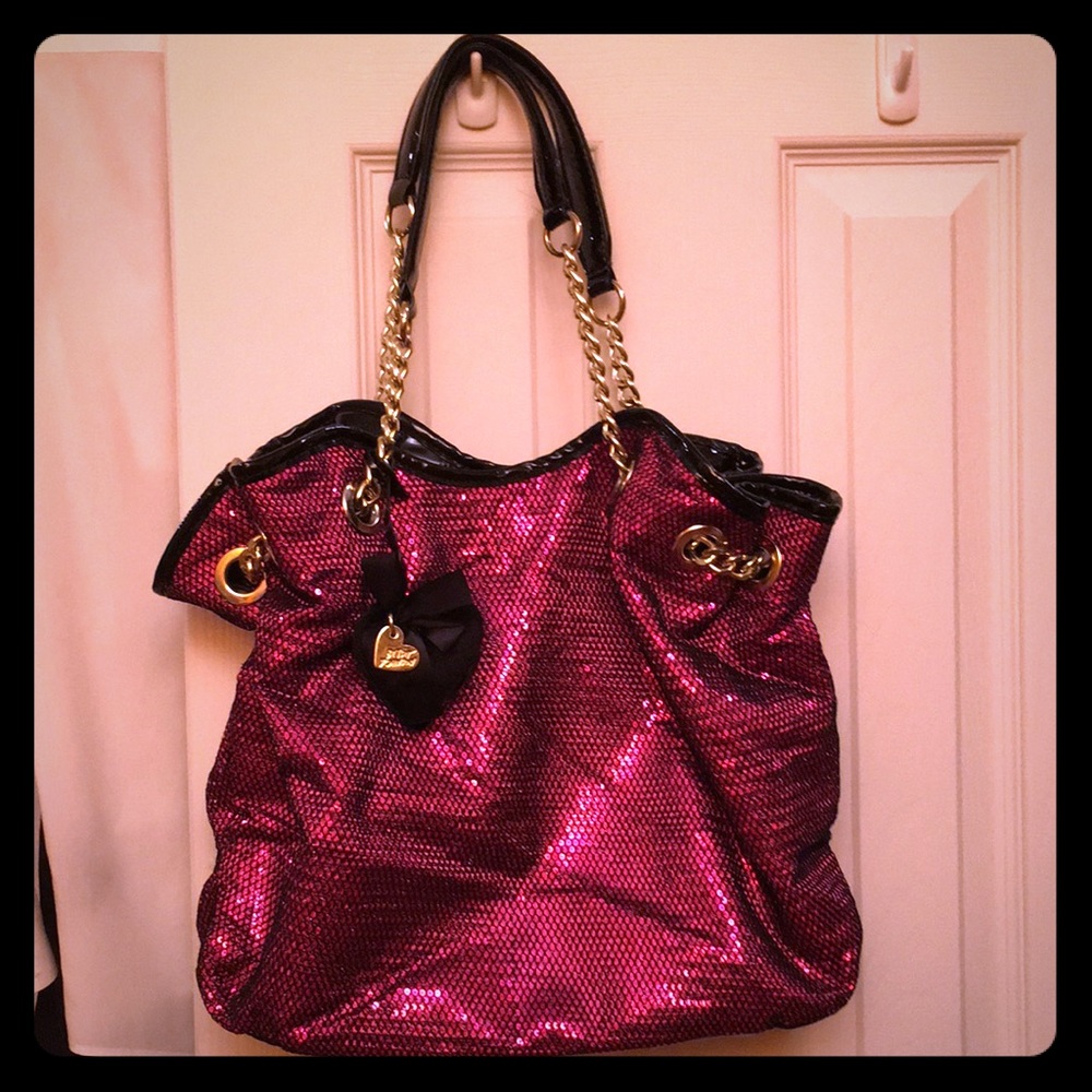 Authentic Betsy Johnson Glitter Tote Bag